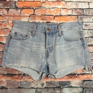 Levi Cutoff High Waisted Denim Blue Shorts